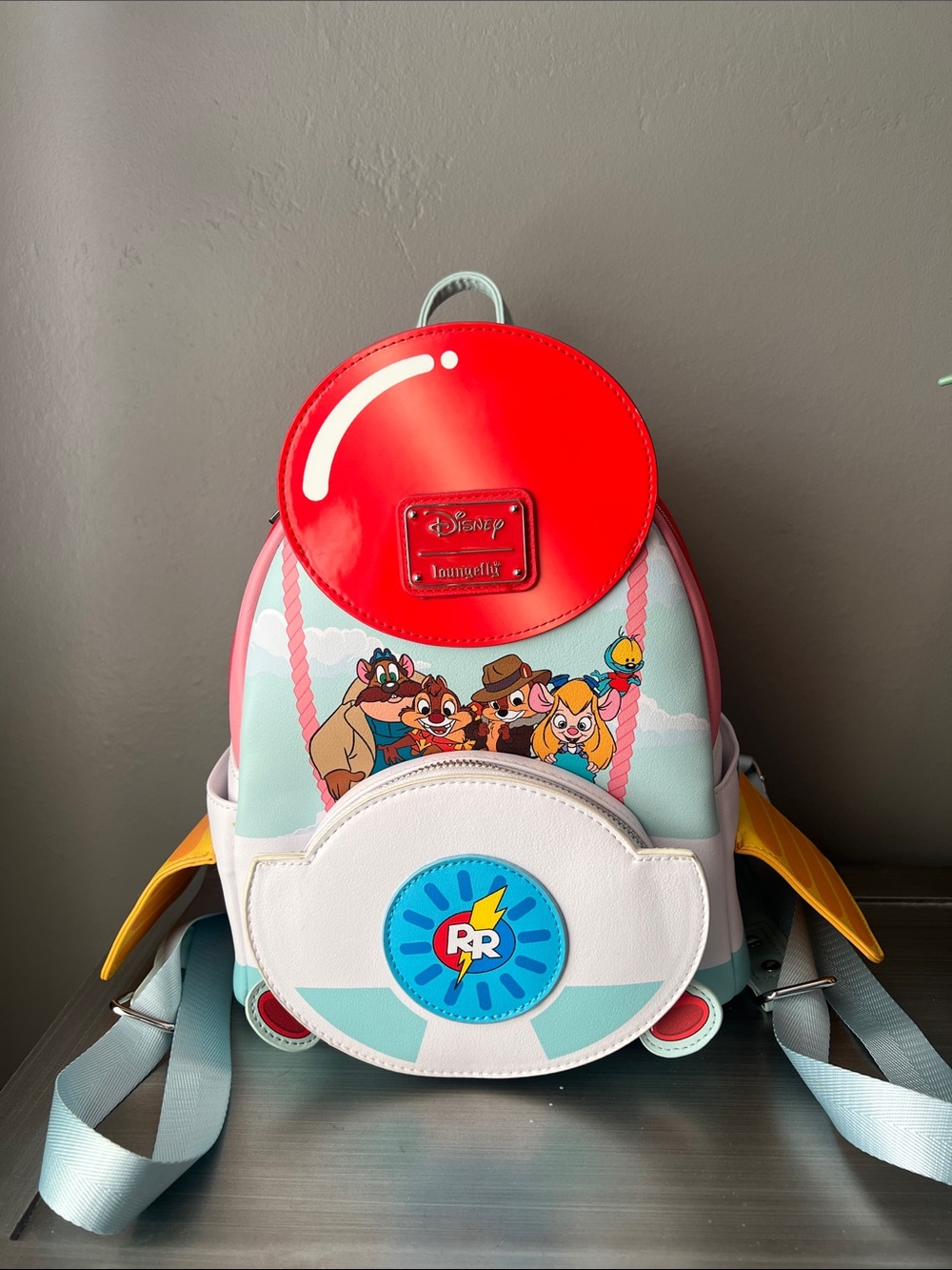 Disney 100th Anniversary Loungefly Chip N Dale Rescue Rangers mini backpack.